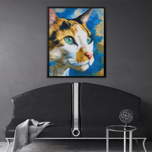 Turquoise Eye Cat - Luxury Wall Art