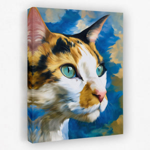 Turquoise Eye Cat - Luxury Wall Art