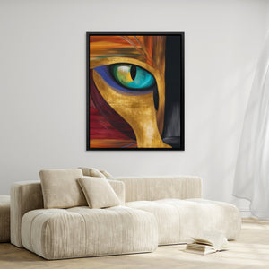 Turquoise Flame Watcher - Luxury Wall Art