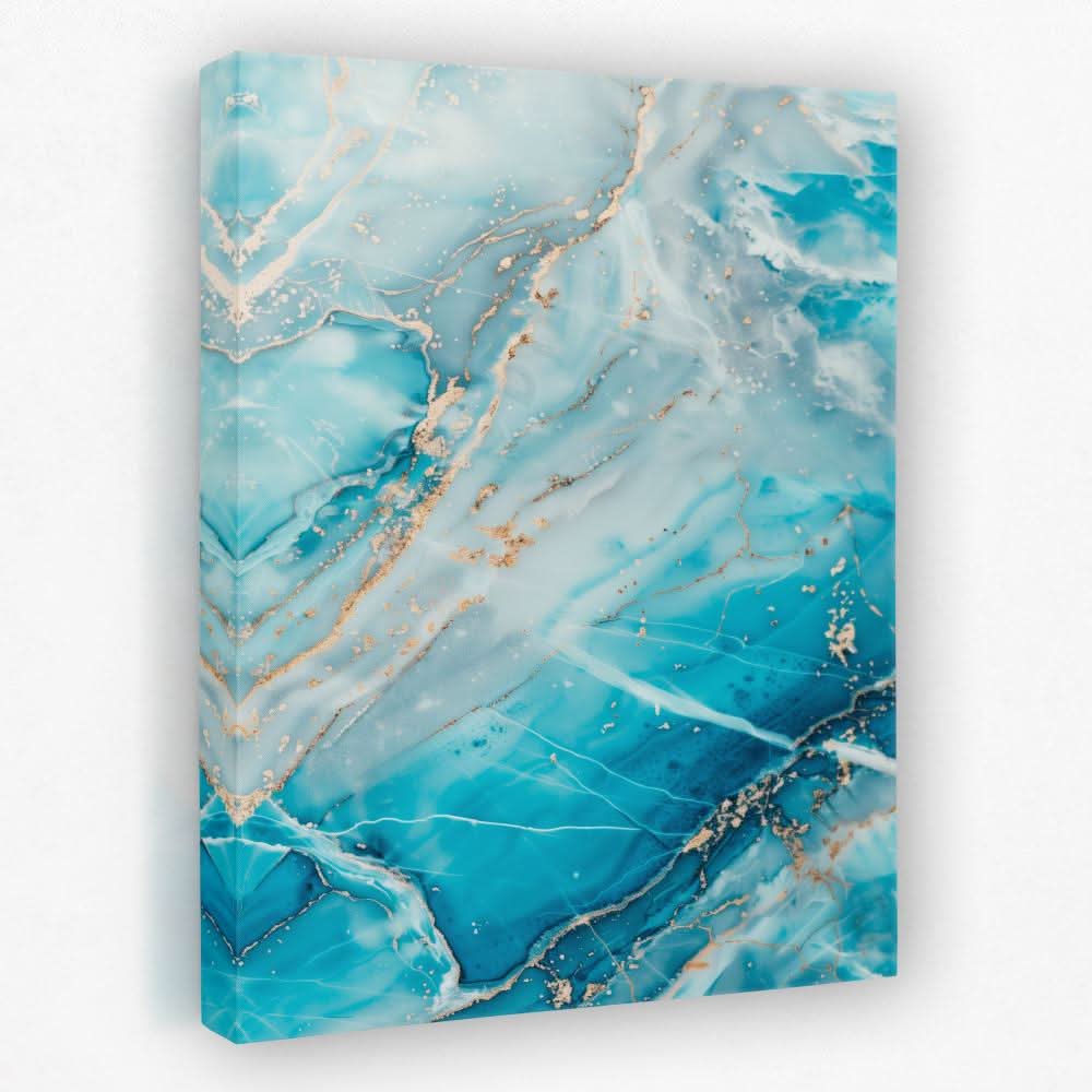 Turquoise Layers - Light Blue Canvas Wall Art
