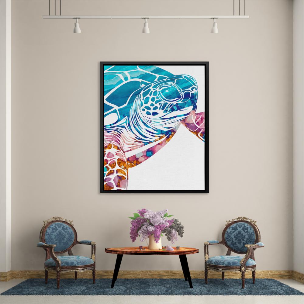 Turquoise Turtle - Luxury Wall Art