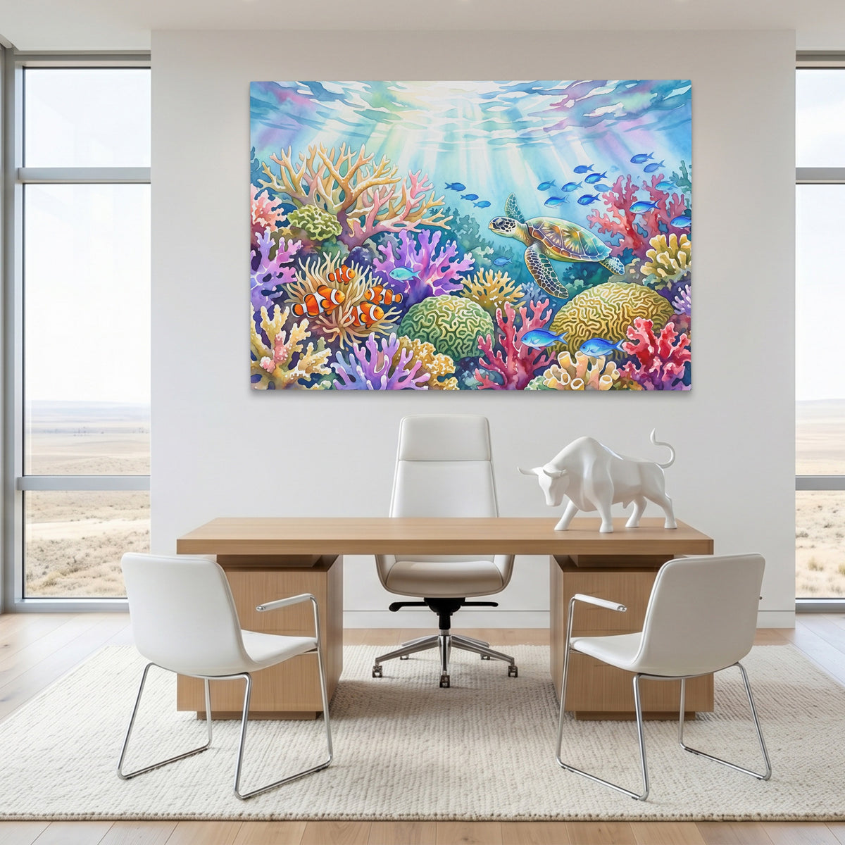 Turtle Sunlit Waters — Turtle Sunlit Waters White Bull Room Land 222