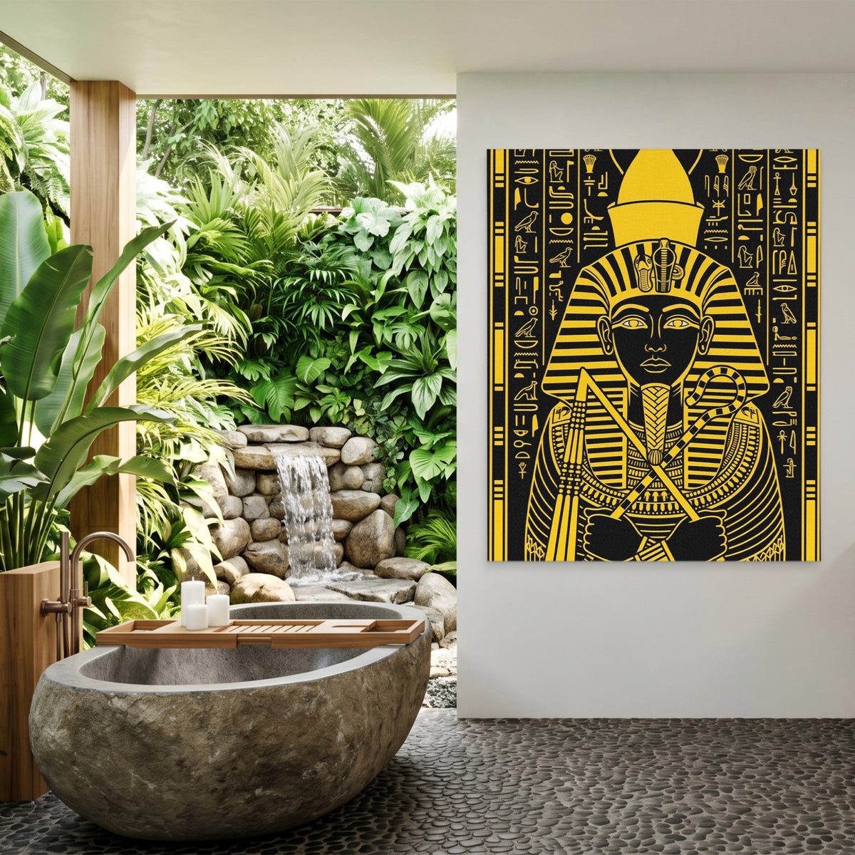 Tutankhamun Gold Regalia — Tutankhamun Gold Regalia Outdoor Bathroom Port 18