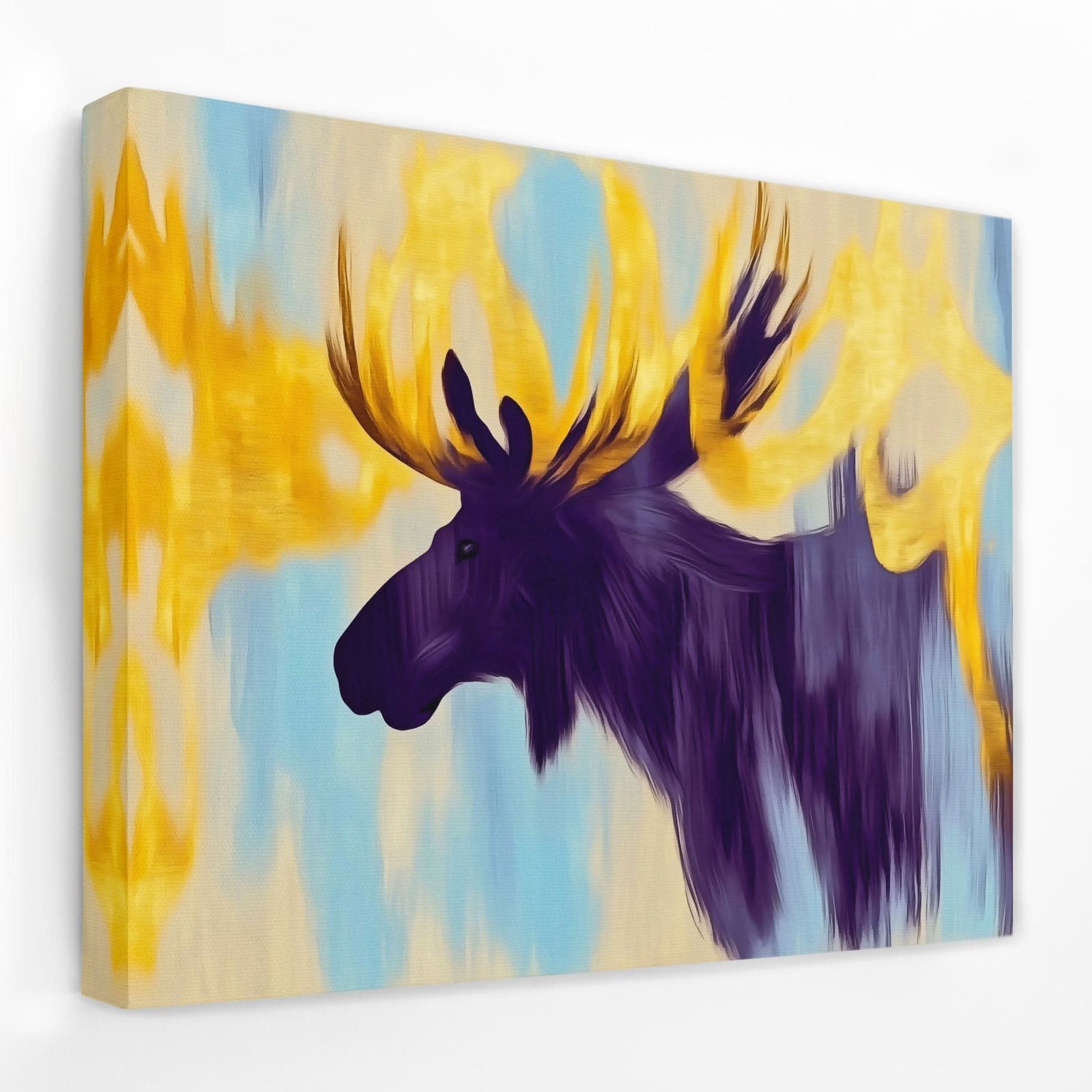 Twilight Glow Moose - Animals Canvas Wall Art