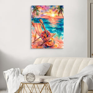 Ukulele Beach Sunset - Luxury Wall Art