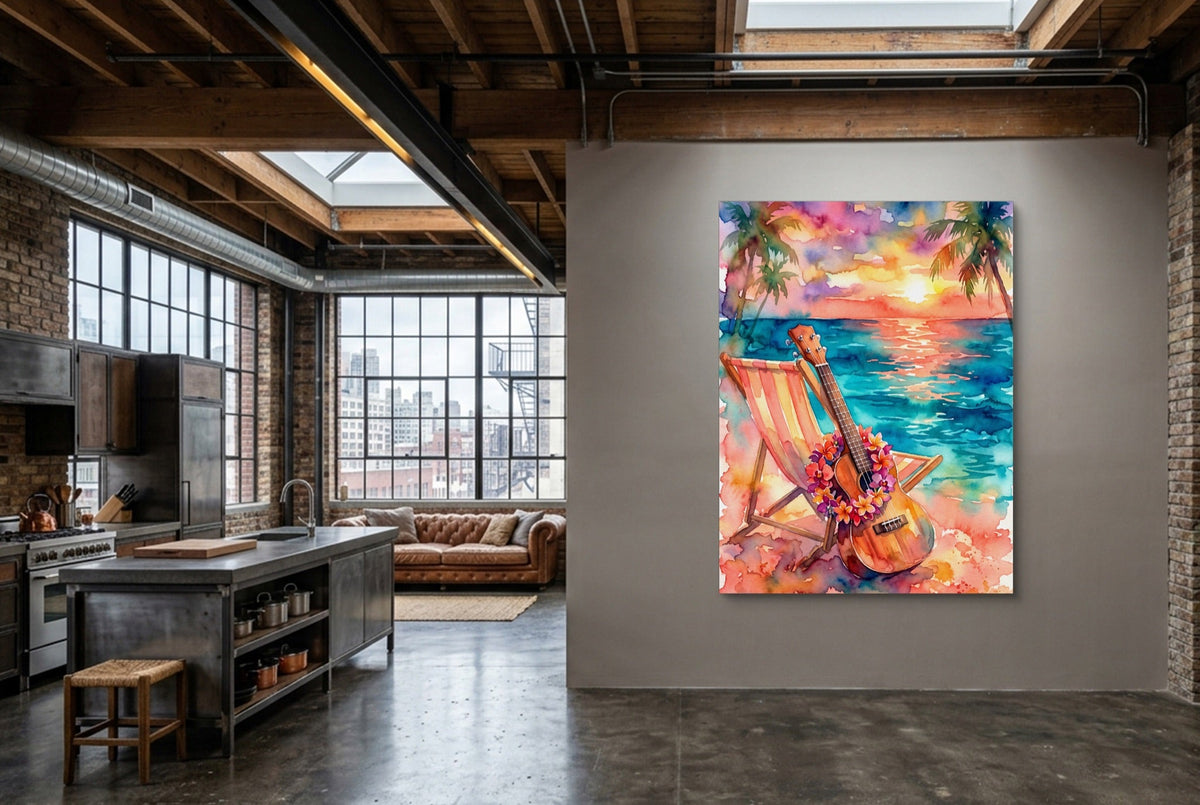 Ukulele Beach Sunset - Luxury Wall Art