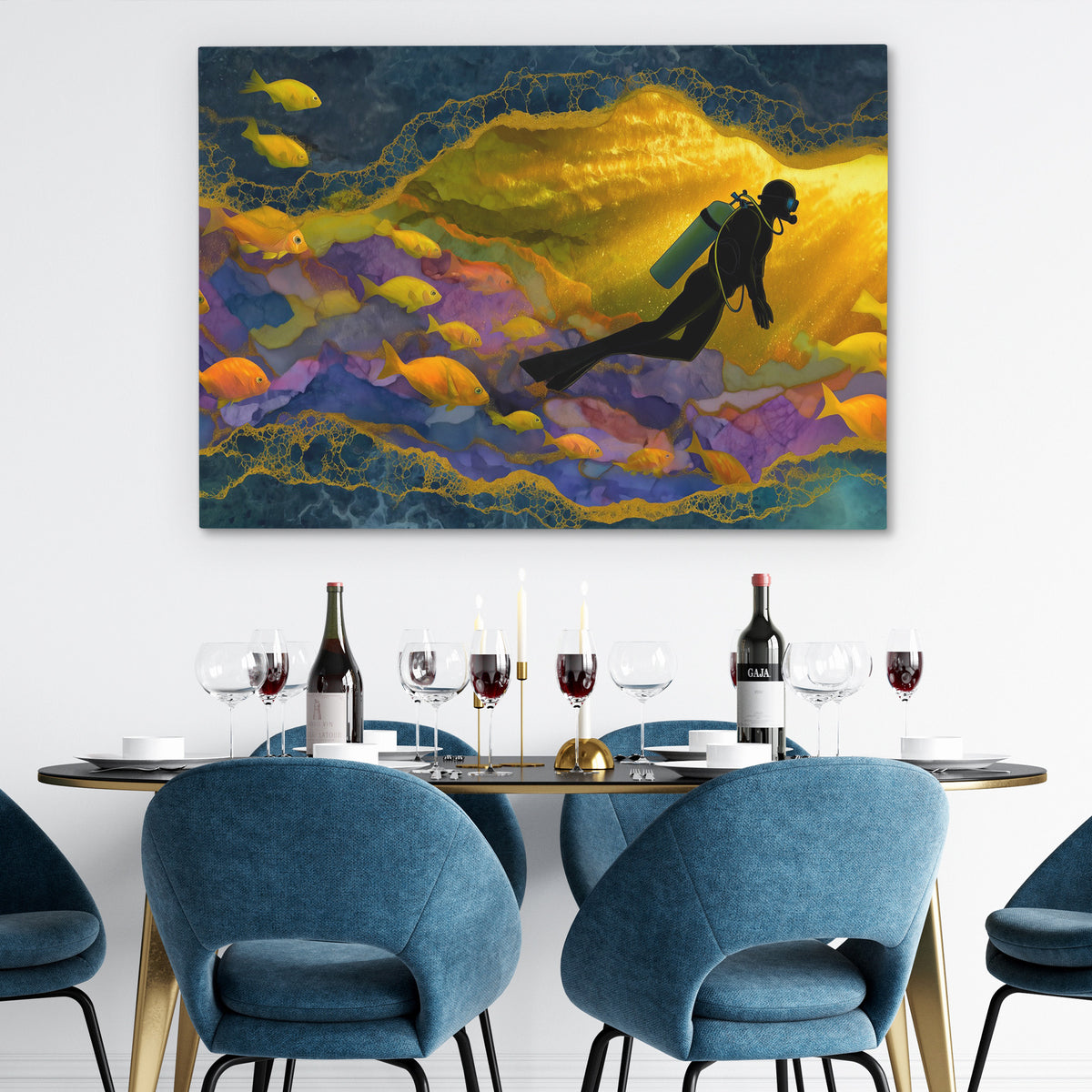 Underwater Golden Hour - Luxury Wall Art