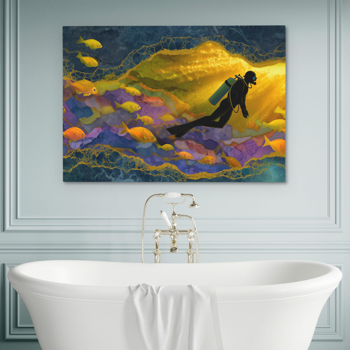 Underwater Golden Hour - Luxury Wall Art