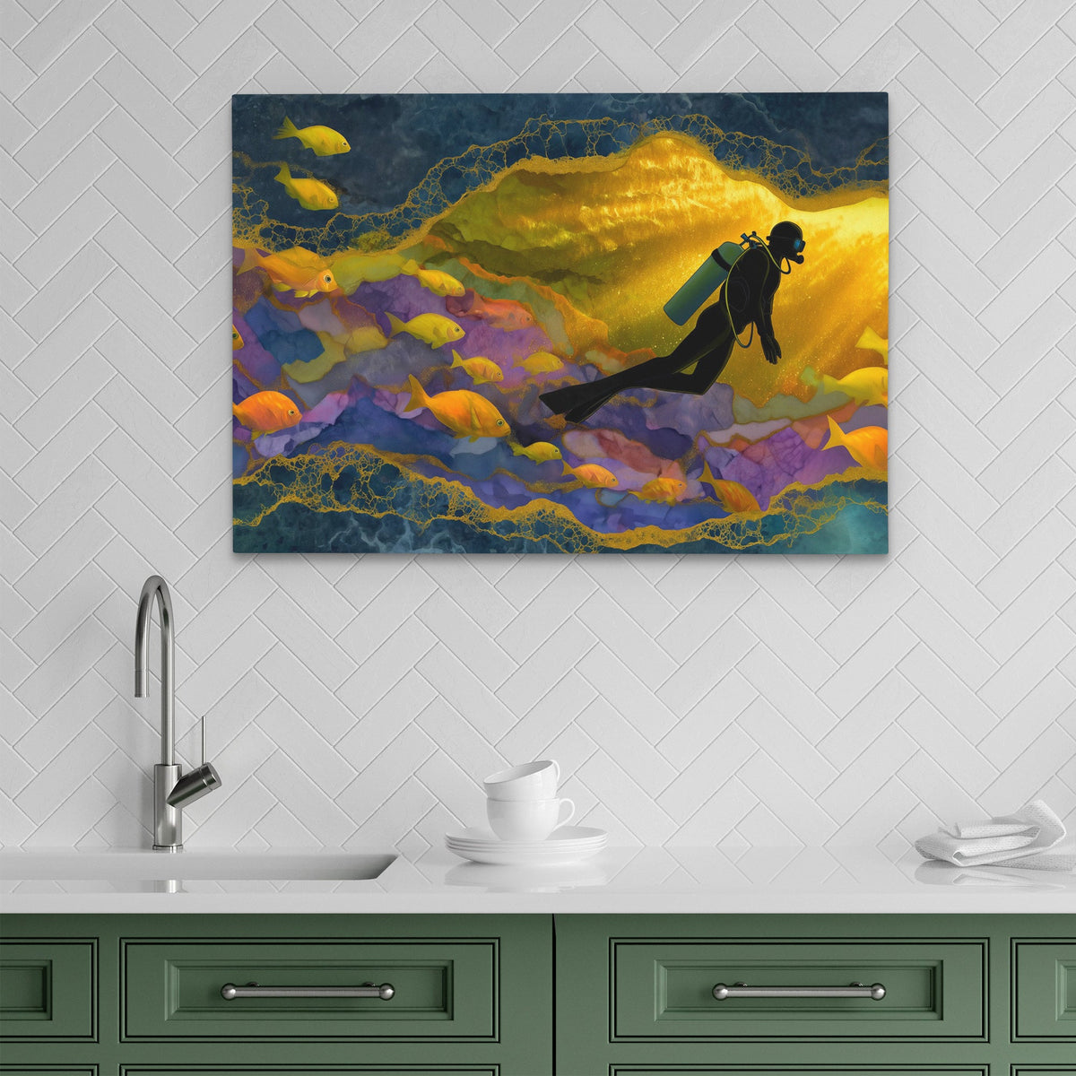 Underwater Golden Hour - Luxury Wall Art
