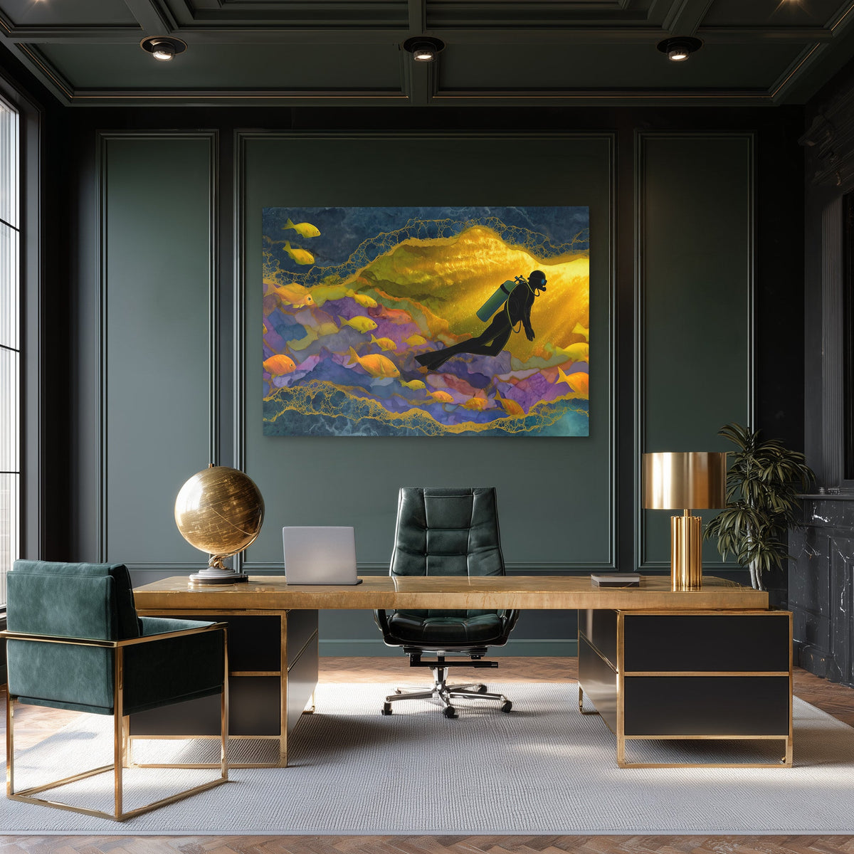 Underwater Golden Hour - Luxury Wall Art