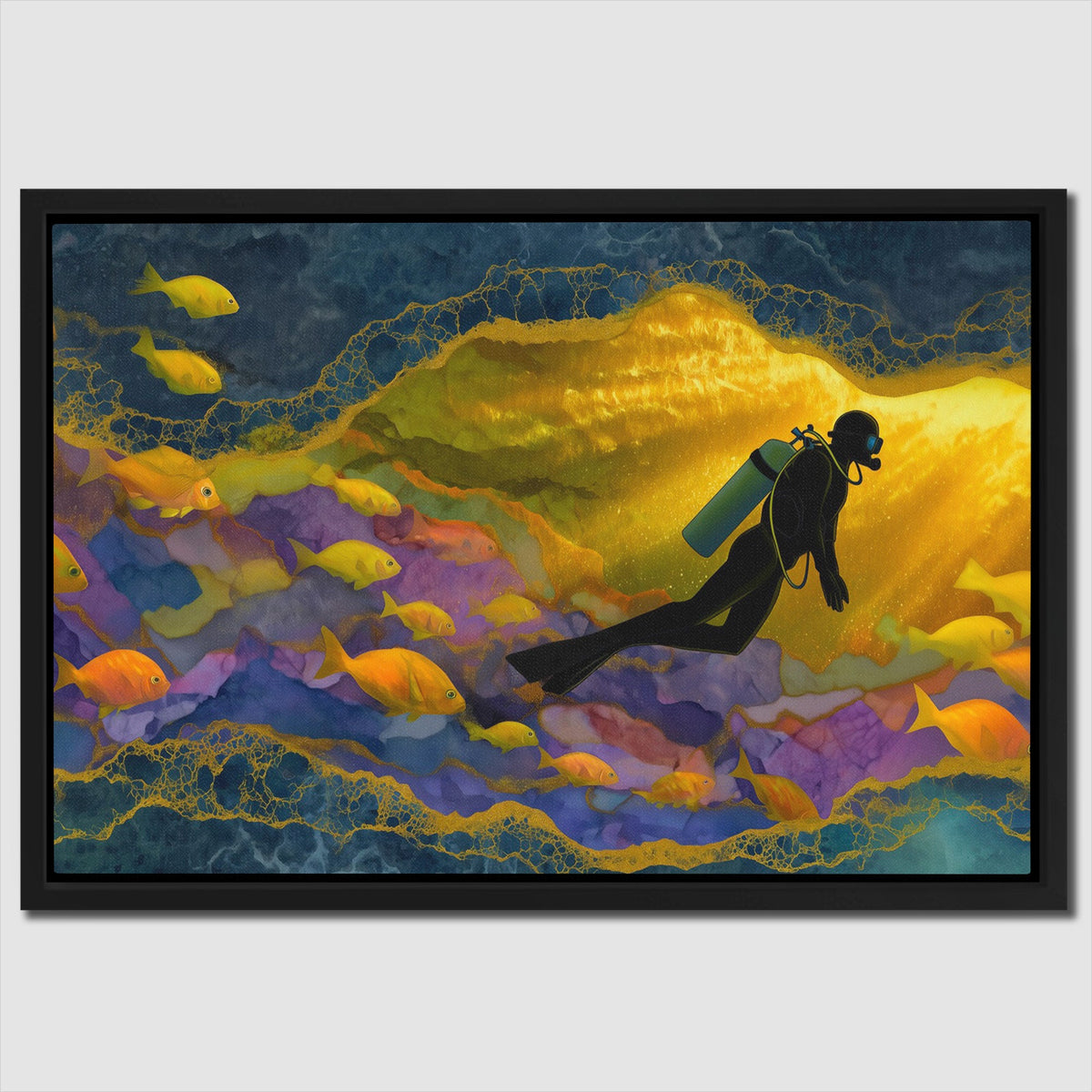 Underwater Golden Hour - Luxury Wall Art