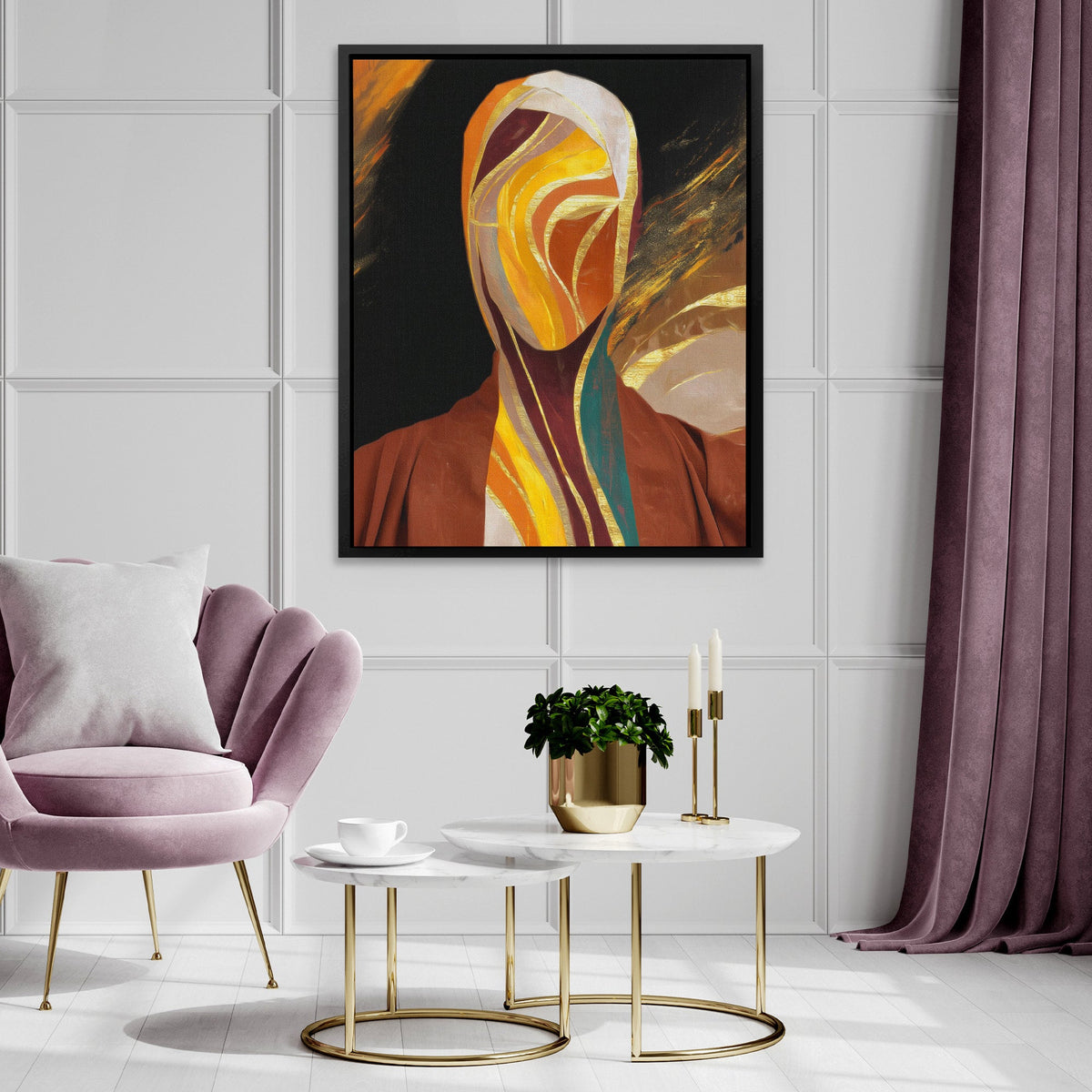 Veiled Ribbons Portrait - Luxury Wall Art
