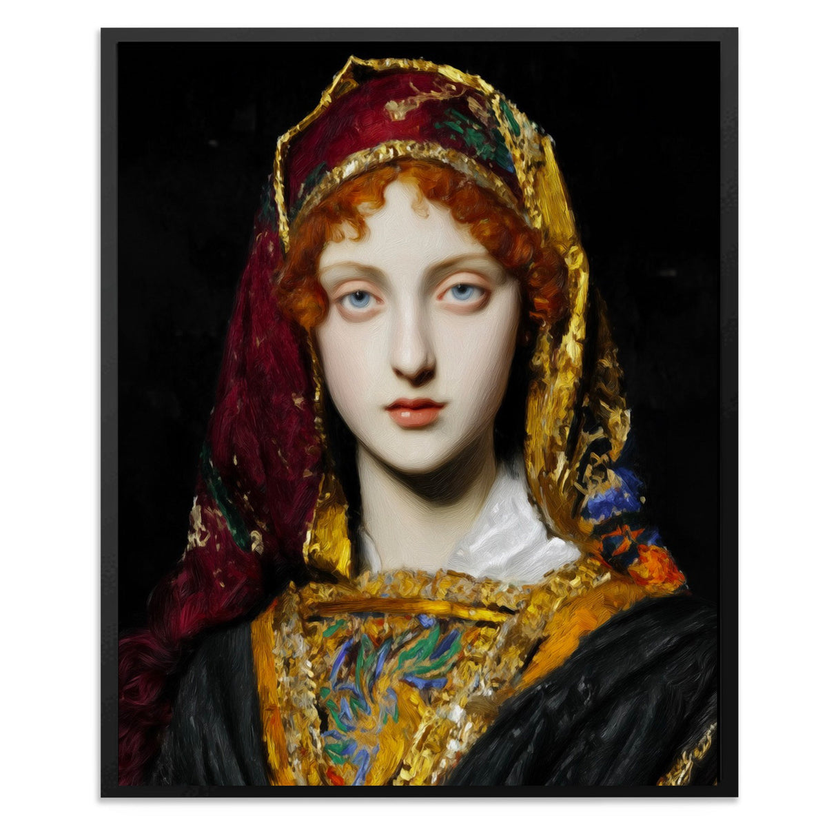 Veiled Turban Portrait - Luxury Wall Art