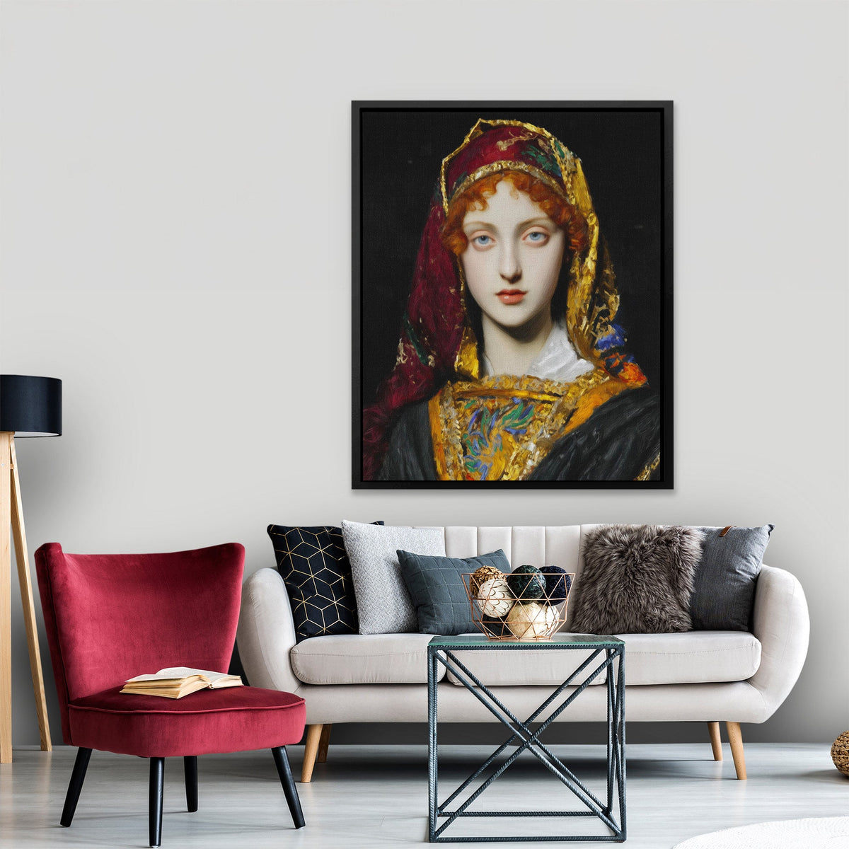 Veiled Turban Portrait - Luxury Wall Art