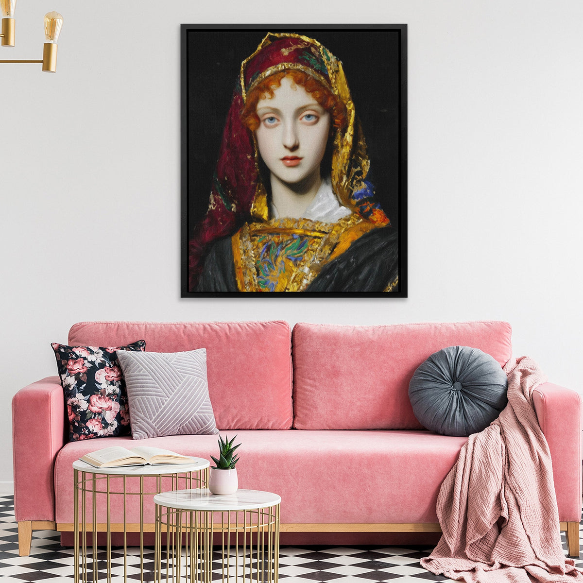 Veiled Turban Portrait - Luxury Wall Art