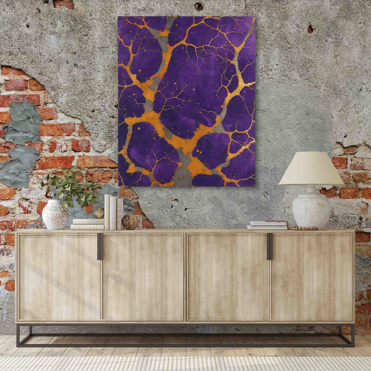 Veins of Gold - Lightning Art for Bathroom