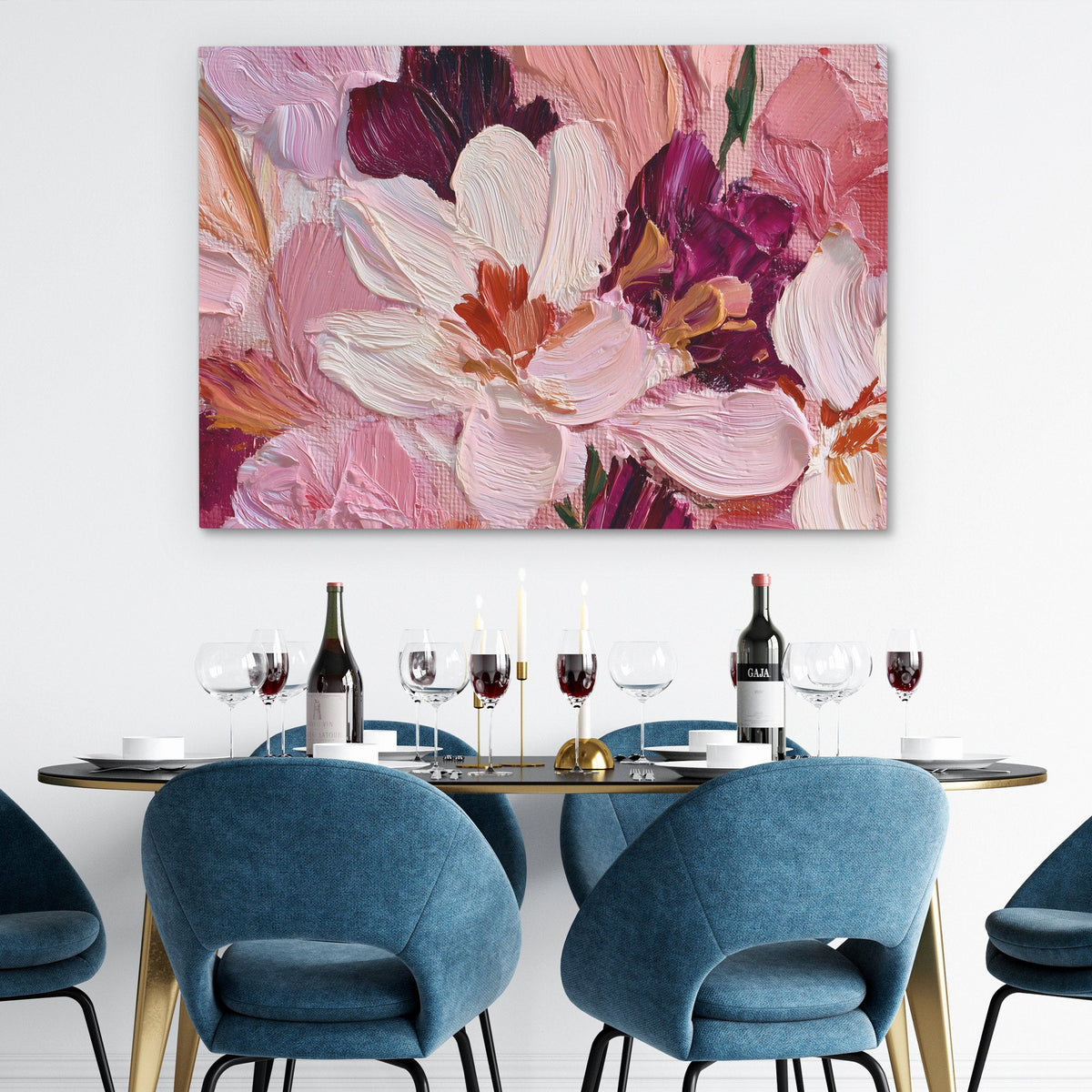 Velvet Gardens Embrace - Luxury Wall Art