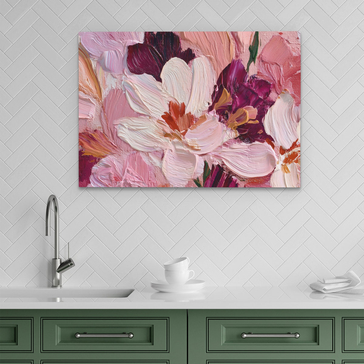 Velvet Gardens Embrace - Luxury Wall Art
