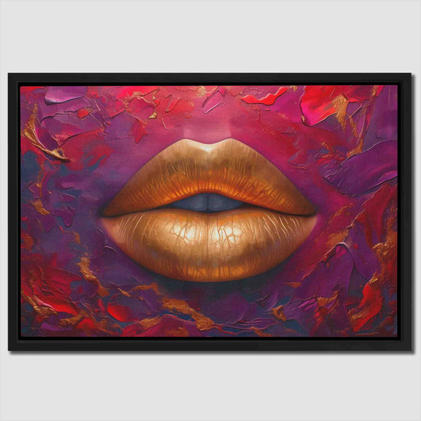 Velvet Gold Lips in a room