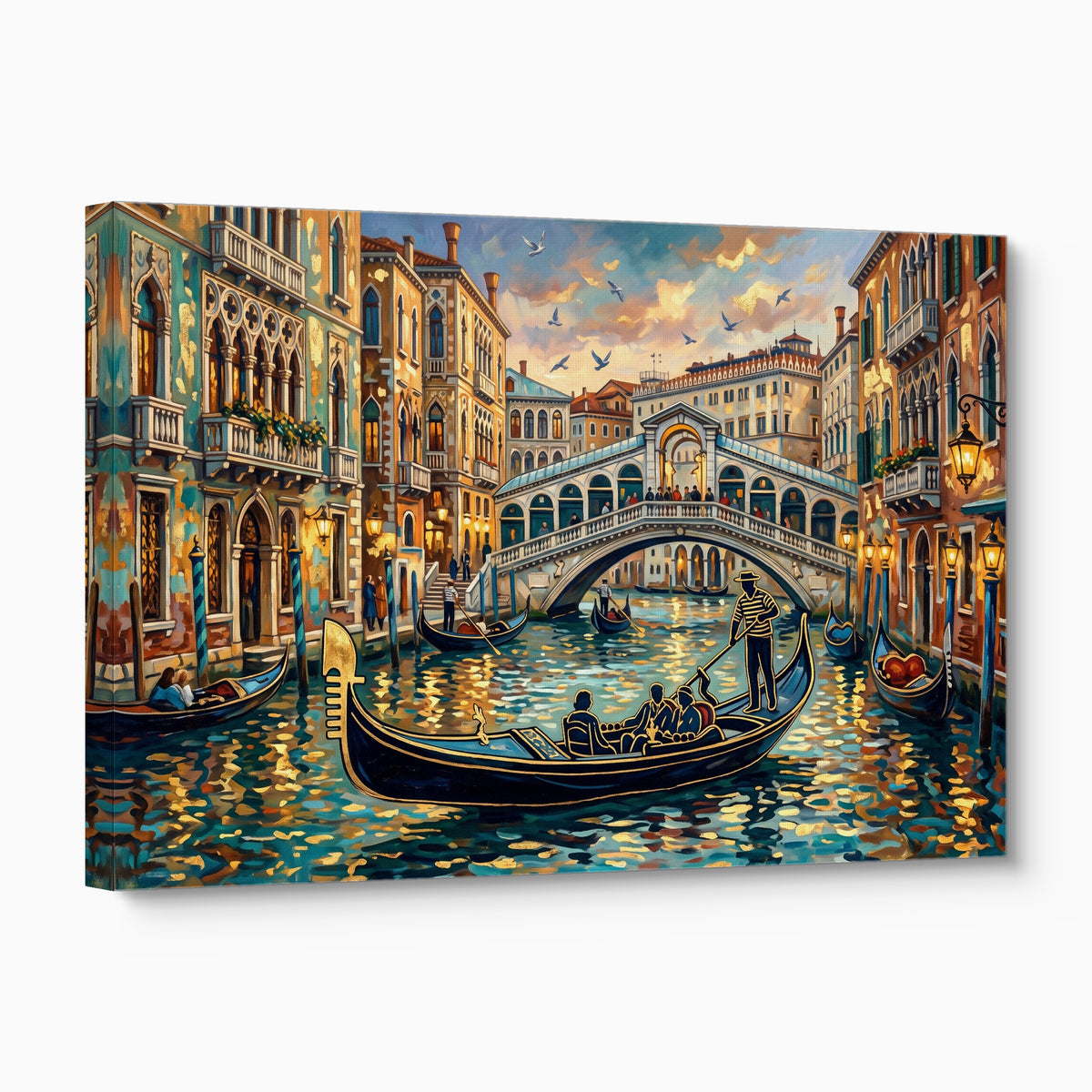 Venice Golden Evening — venice golden evening angled flush print