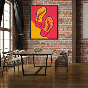 Vibrant Flip Flops - Luxury Wall Art