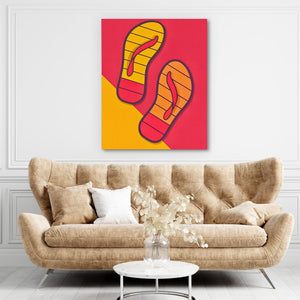 Vibrant Flip Flops - Luxury Wall Art