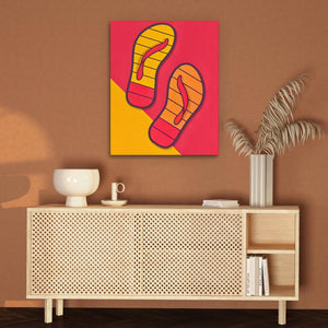 Vibrant Flip Flops - Luxury Wall Art