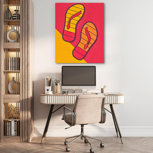 Vibrant Flip Flops - Luxury Wall Art