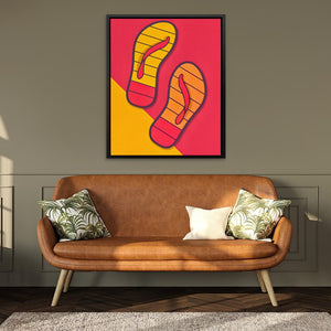 Vibrant Flip Flops - Luxury Wall Art