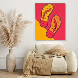 Vibrant Flip Flops - Luxury Wall Art