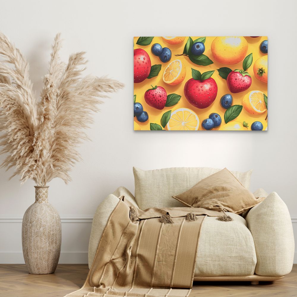Vibrant Fruit Illustration - Luxury Wall Art