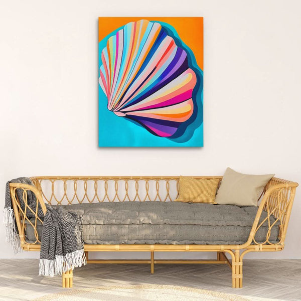 Vibrant Pastel Shell in a room