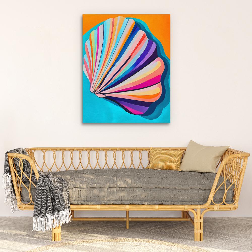 Vibrant Pastel Shell - Luxury Wall Art