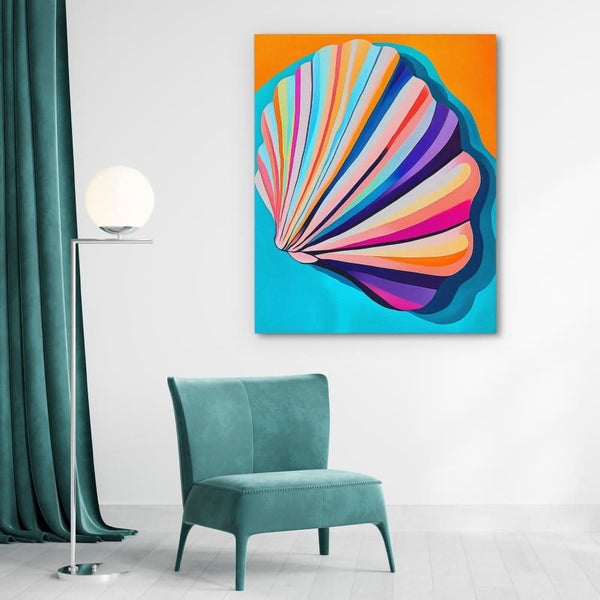 Vibrant Pastel Shell in a room