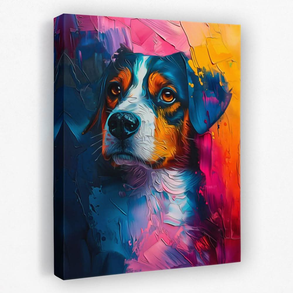 Vibrant Wag - Animals Canvas Wall Art