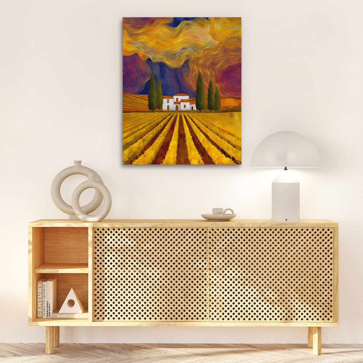 Vineyard Golden Spirals - Luxury Wall Art