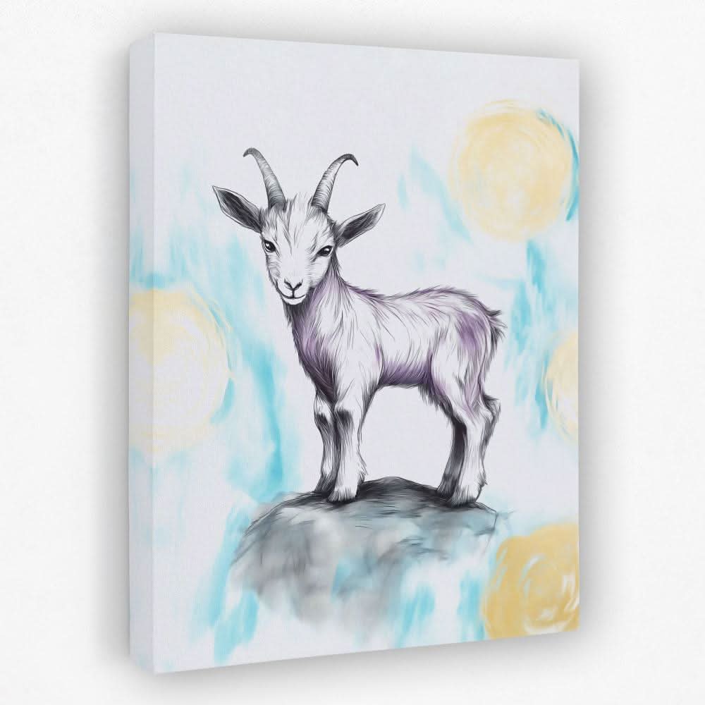Violet Mountain - Animals Canvas Wall Art