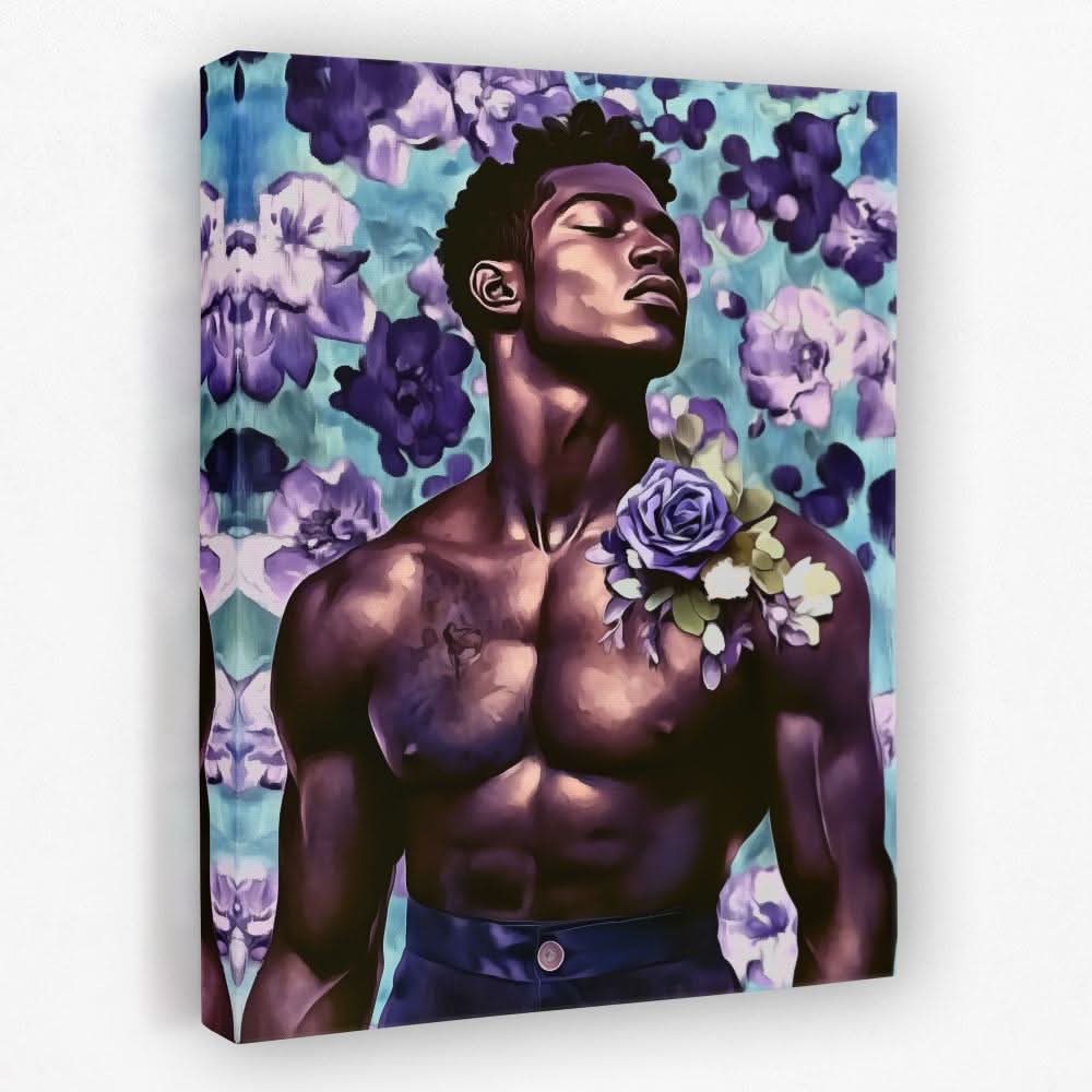 Violet Reverie - African American Canvas Wall Art