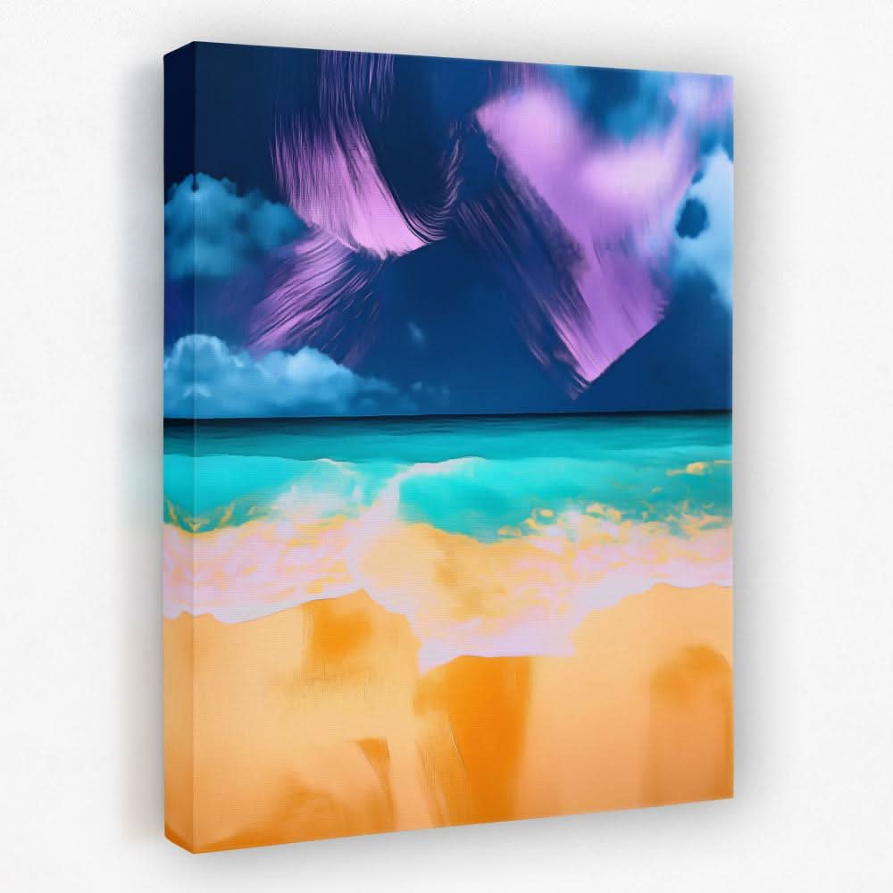 Violet Shores - Beach Canvas Wall Art