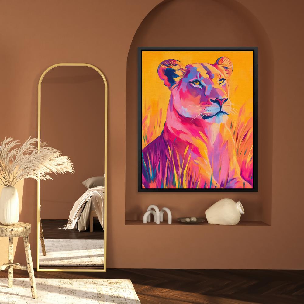 Vivid Lioness Dream - Luxury Wall Art