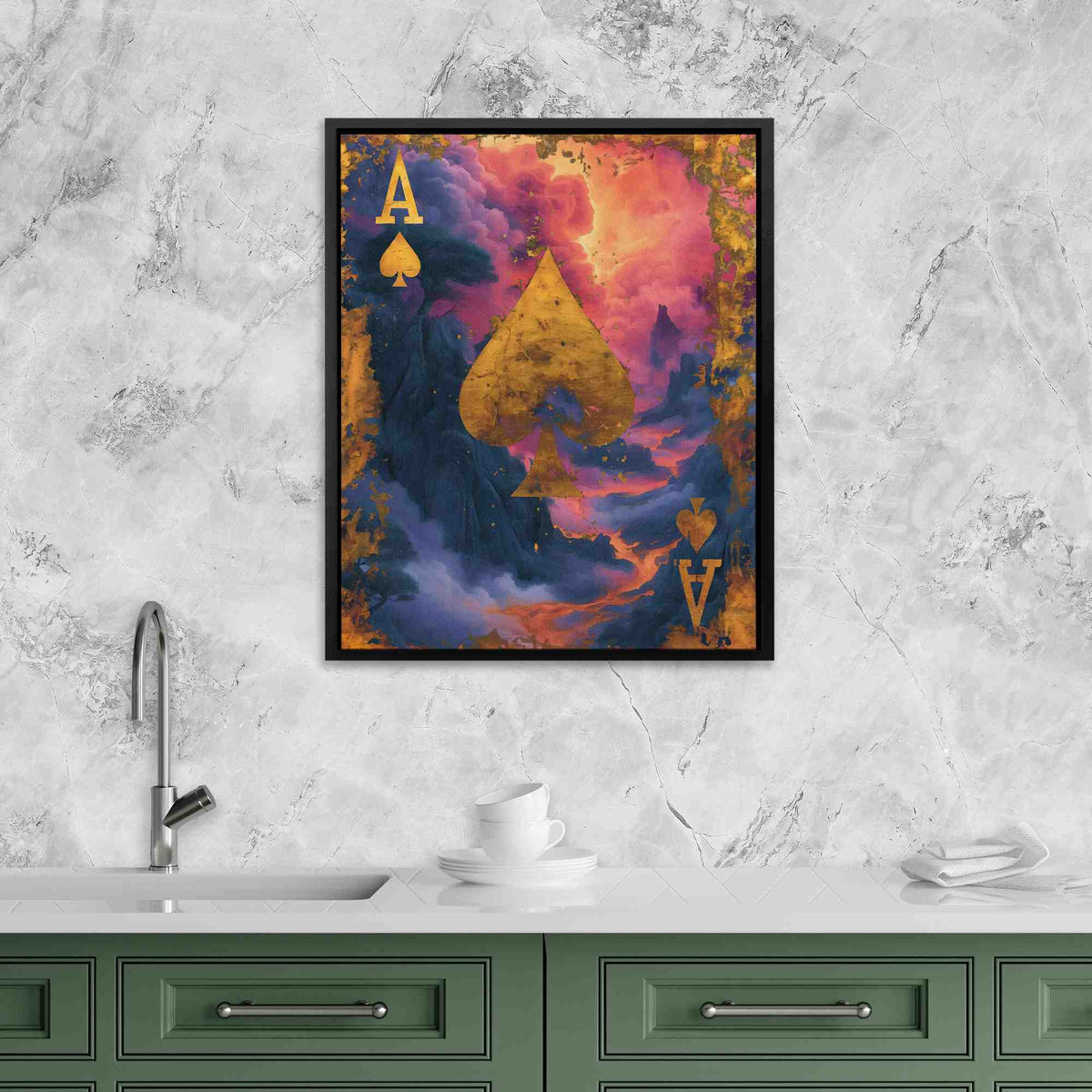 Volcanic Ace of Spades - Luxury Wall Art