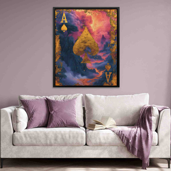 Volcanic Ace of Spades in a room