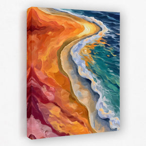 Volcanic Shore Collision - Luxury Wall Art