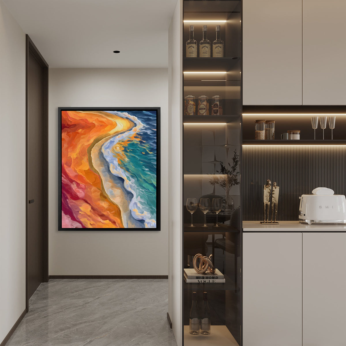 Volcanic Shore Collision - Luxury Wall Art