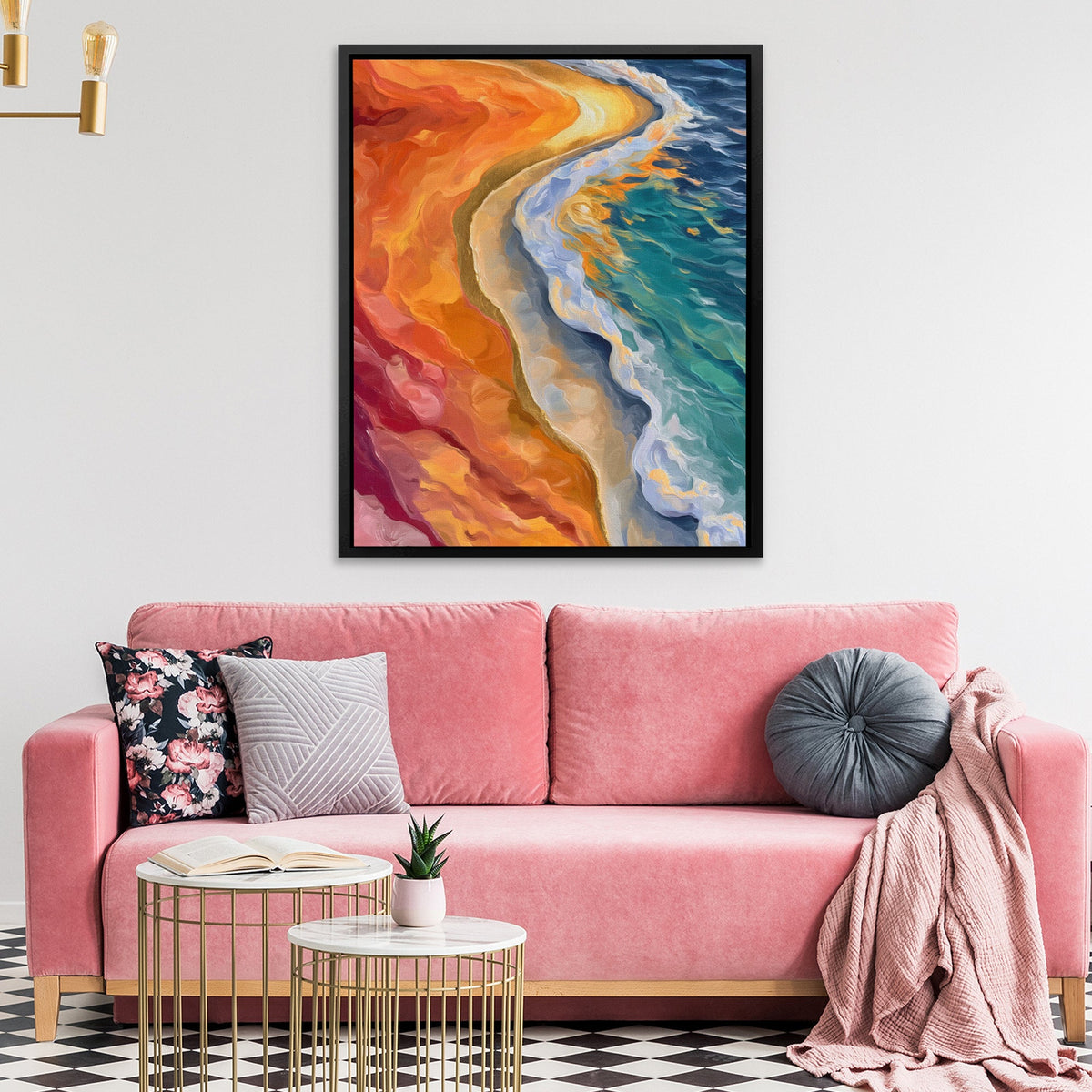 Volcanic Shore Collision - Luxury Wall Art
