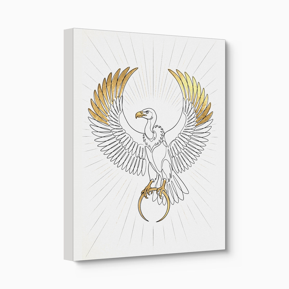 Vulture Golden Wings — vulture golden wings angled flush print