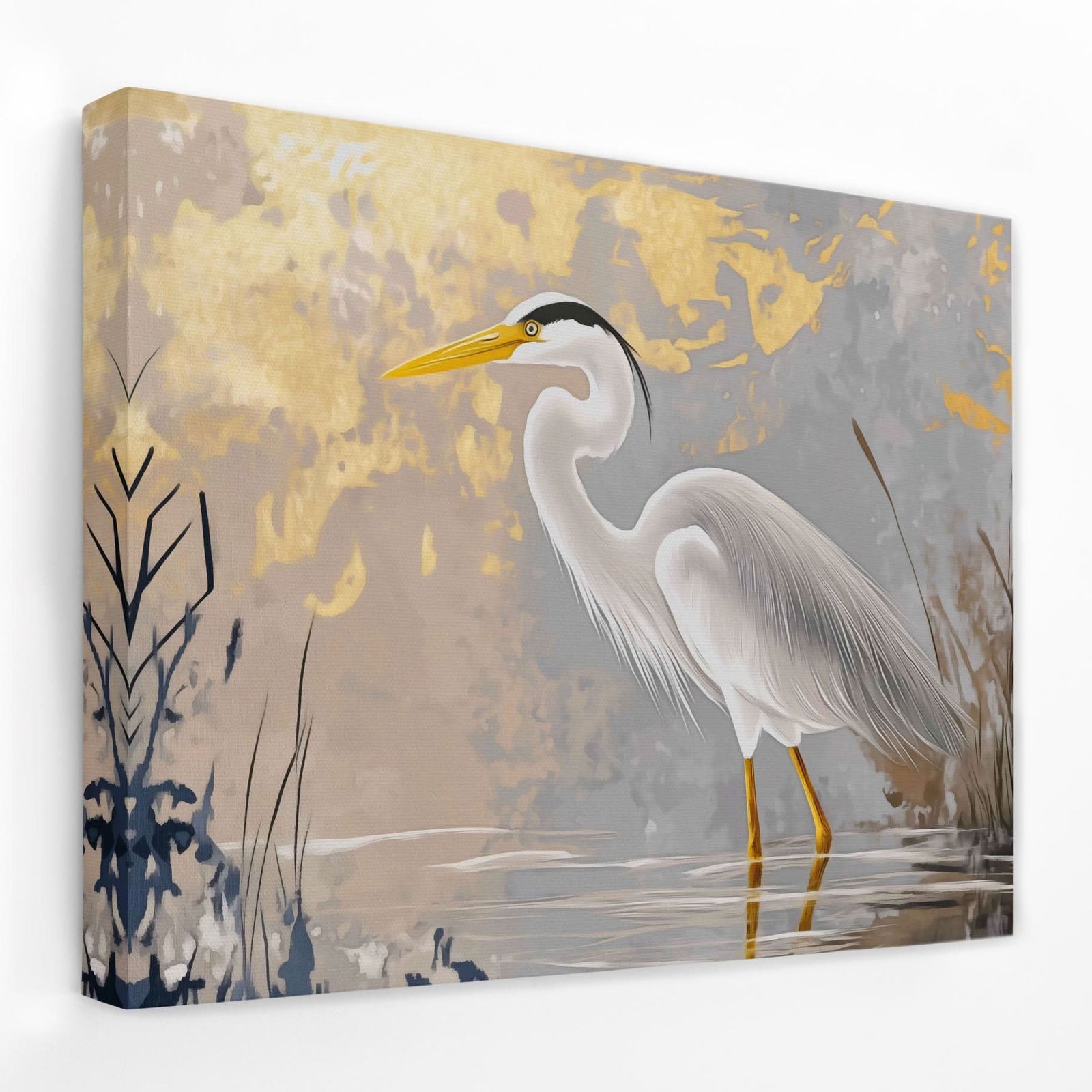 Wading Through Light - Animals Canvas Wall Art