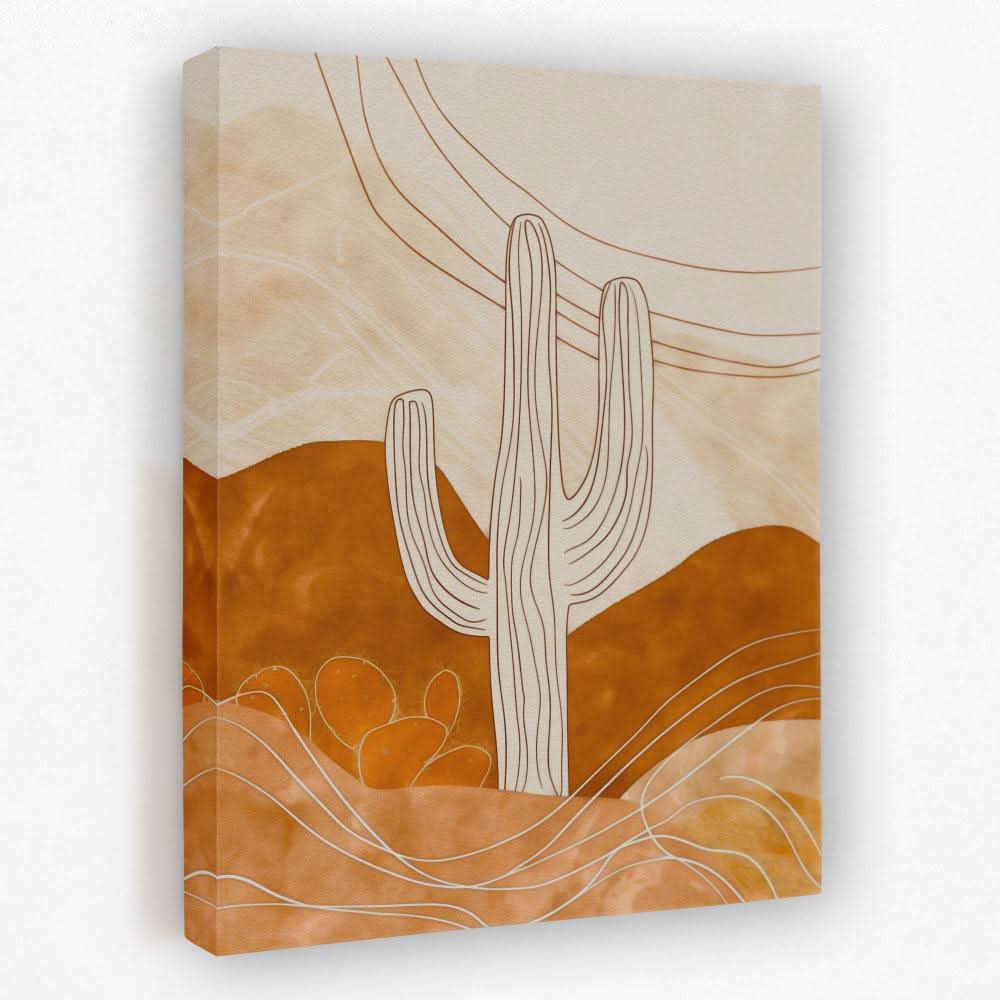 Warm Cactus - Arizona Canvas Wall Art