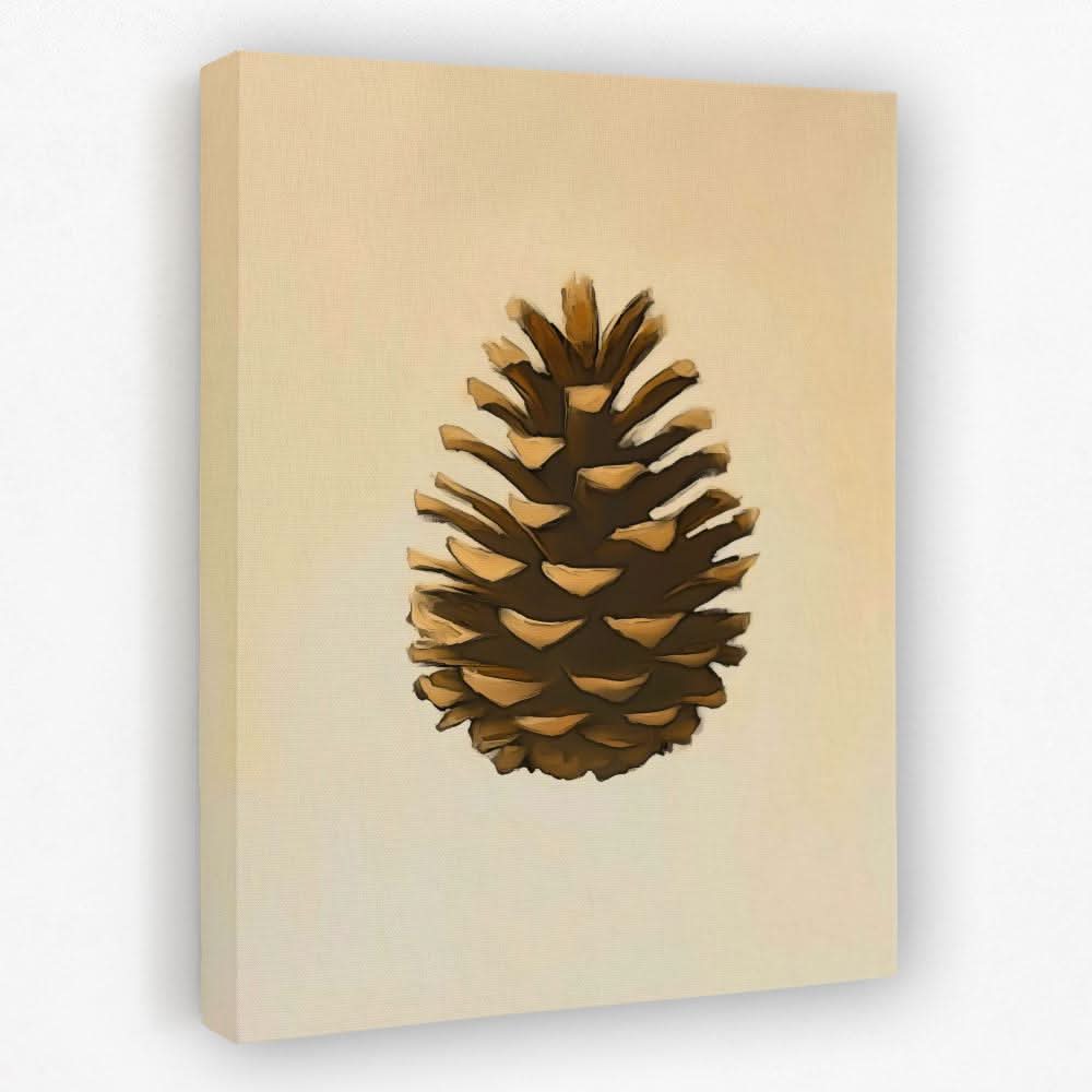 Warm Pinecone - Cabin Canvas Wall Art