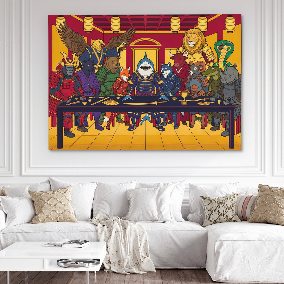 Warrior Beasts Gathering — Warrior Beasts Gathering White Couch and Wall 205